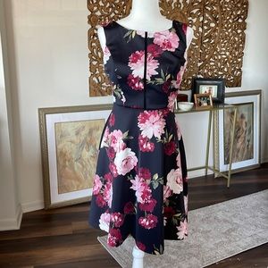 WHBM Midi A-line floral dress